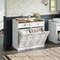 White Tilt-Out Laundry Cabinet 2 Removable Baskets 2 Drawers Storage Organizer